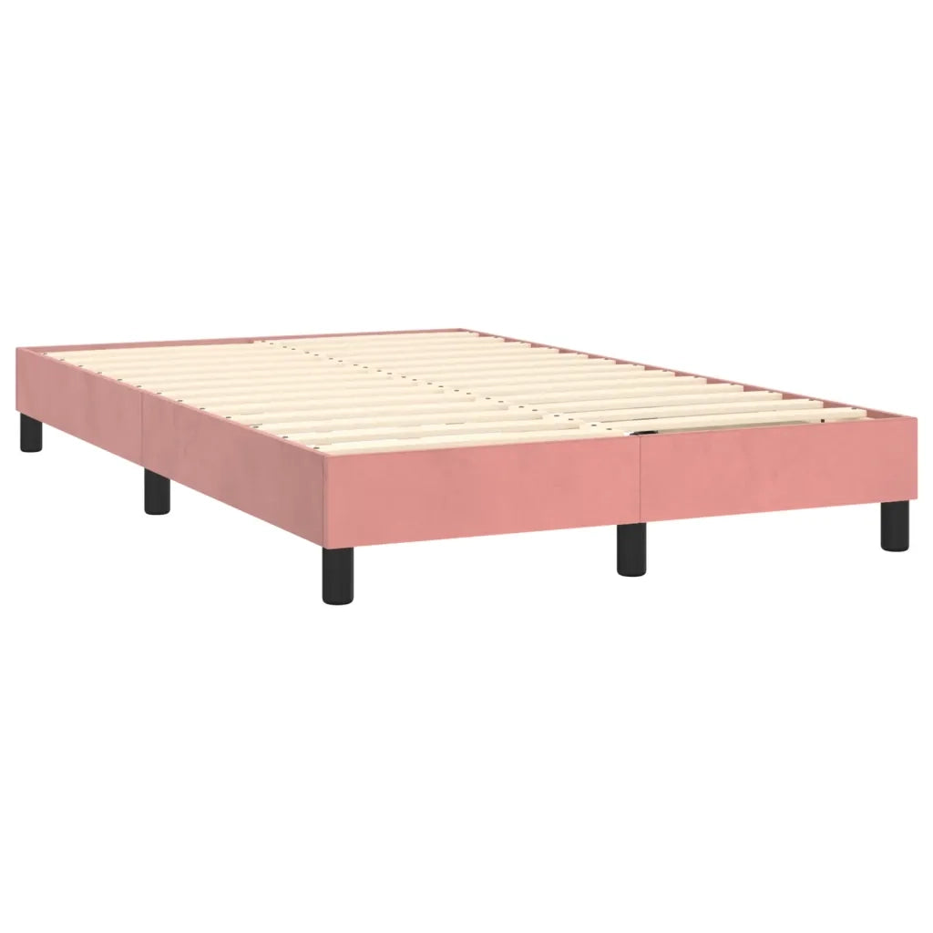 Struttura Letto a Rete a Molle Rosa 120x200 cm in Velluto 3120765
