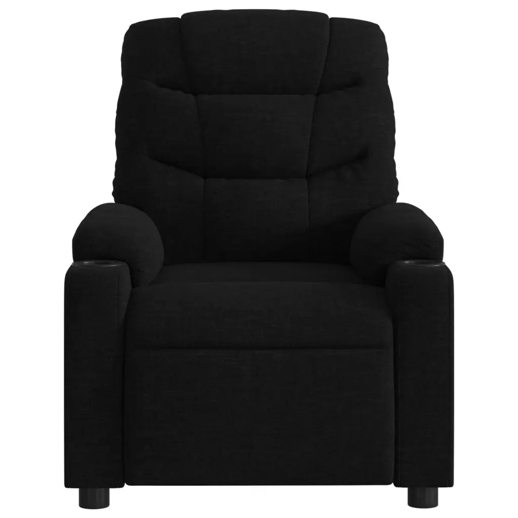 Poltrona Reclinabile in Tessuto Nero 374149