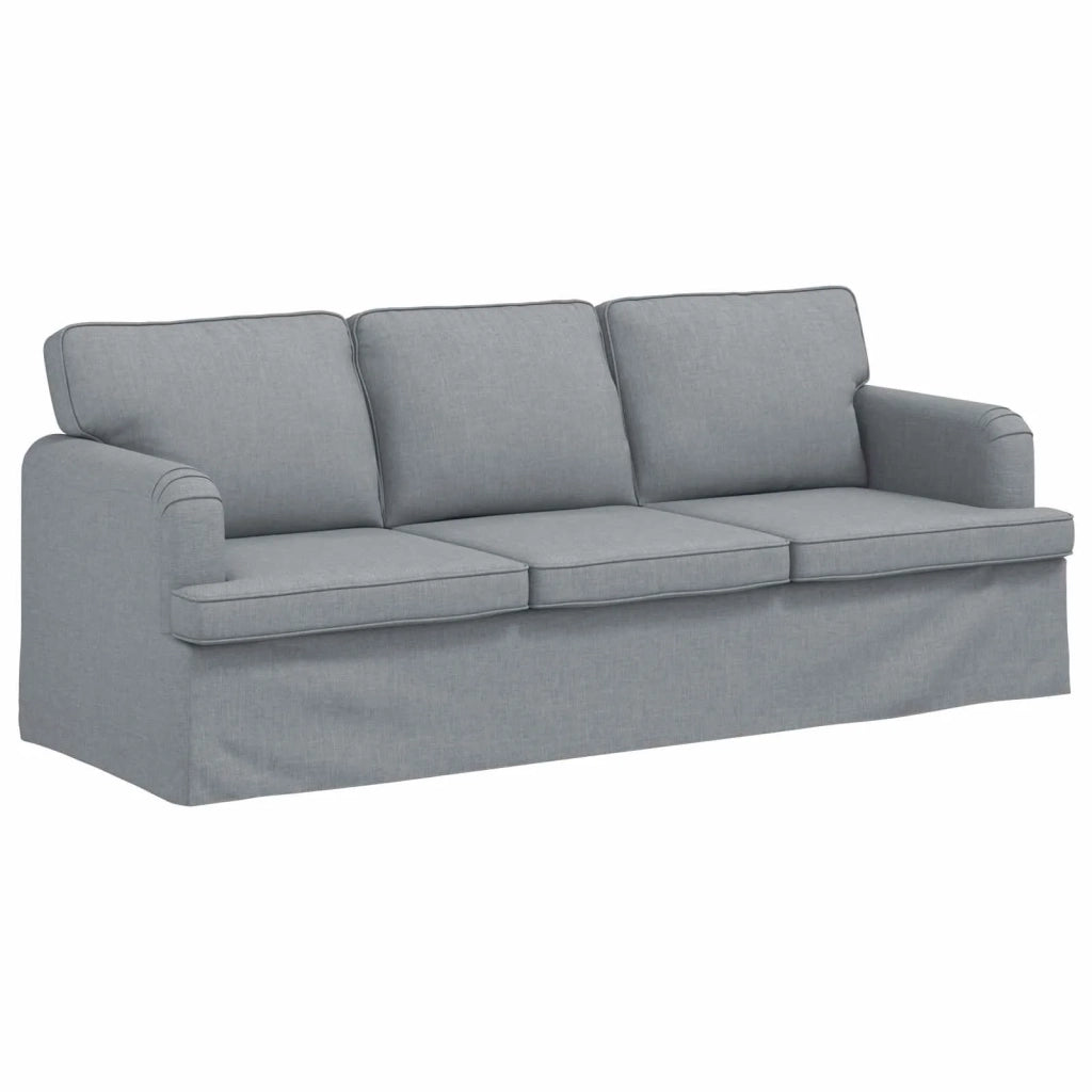 Set di divani 2 pcs Grigio chiaro 201 x 80 x 85 cm Tessuto 3407604