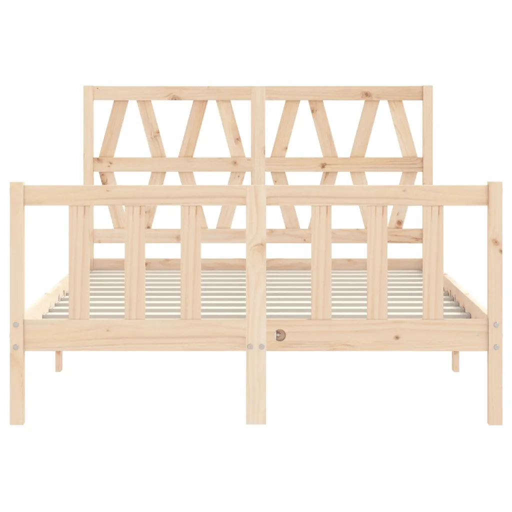 Giroletto senza Materasso-Struttura Letto 140x200 cm in Legno Massello di Pino 193681