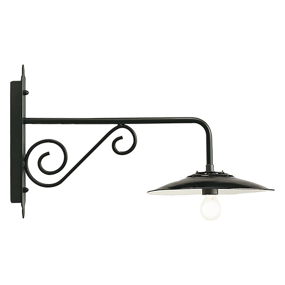 APPLIQUE LUNGA 'ANTIQUE' 25 W - cm 65 x 38 x 30 grigio - SOVIL