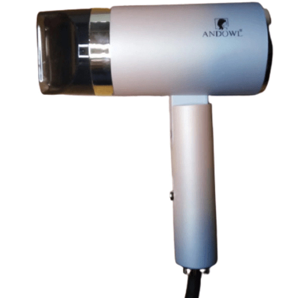 Trade Shop - Asciugacapelli Floreale Phon Professionale 2000 Watt Da Viaggio Compatto Q-m663 -