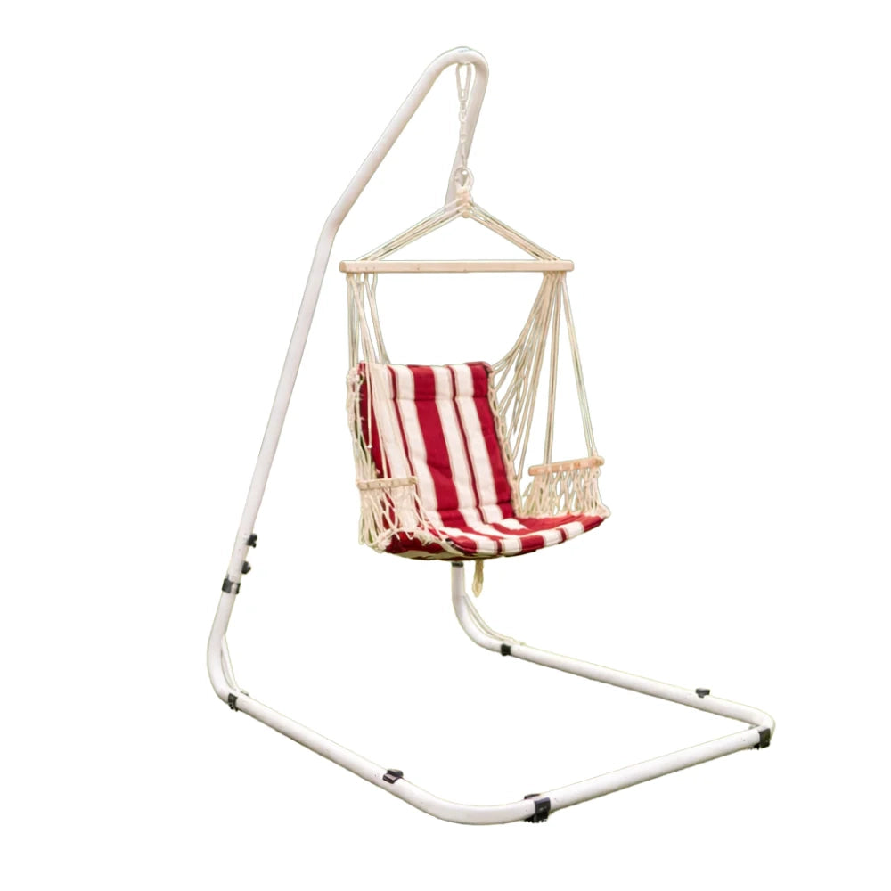 Amaca a poltrona con supporto Sunset a righe Rosso H.200/243cm