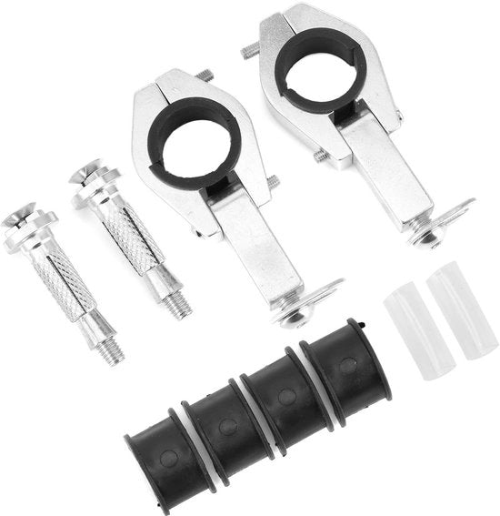 Kit di montaggio per protezione del manubrio - Montaggio per protezione del manubrio per bicicletta - Klemma per protezione delle mani - Adatto per manubri da 28 mm - Incluso cuscino in gomma - Migliora le prestazioni di guida - Beugel per motocicletta