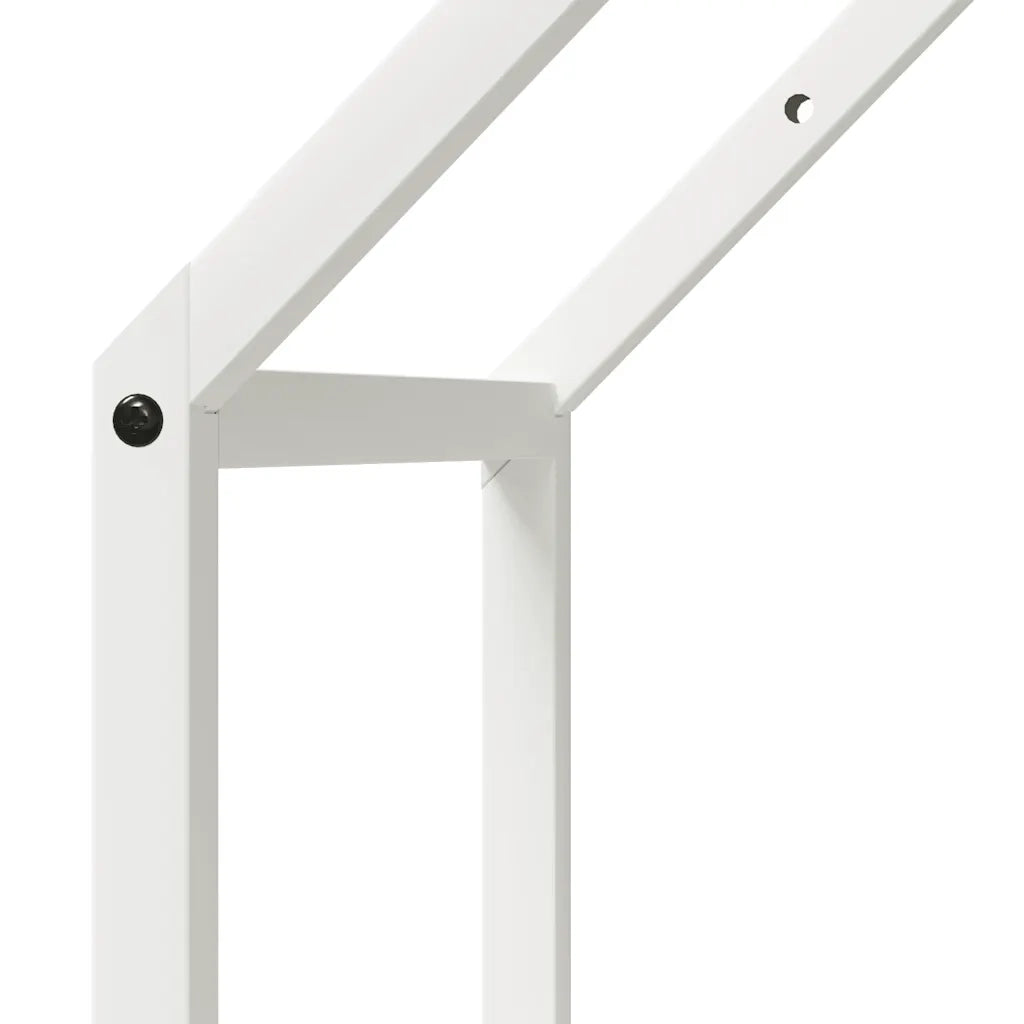 Rastrelliera per Legna da Ardere Bianca 40x25x90 cm 864296