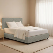Harlow, Letto Piazza e Mezza Sfoderabile Made in Italy, Grigio