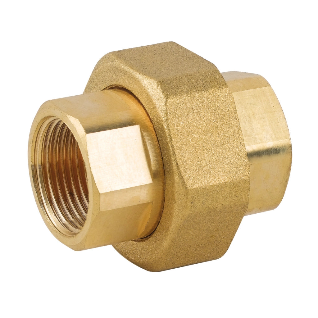 RACCORDO DIRITTO 3 PEZZI FEMMINA FEMMINA IN OTTONE GIALLO SERIE 7500 - 11/4  - RIN