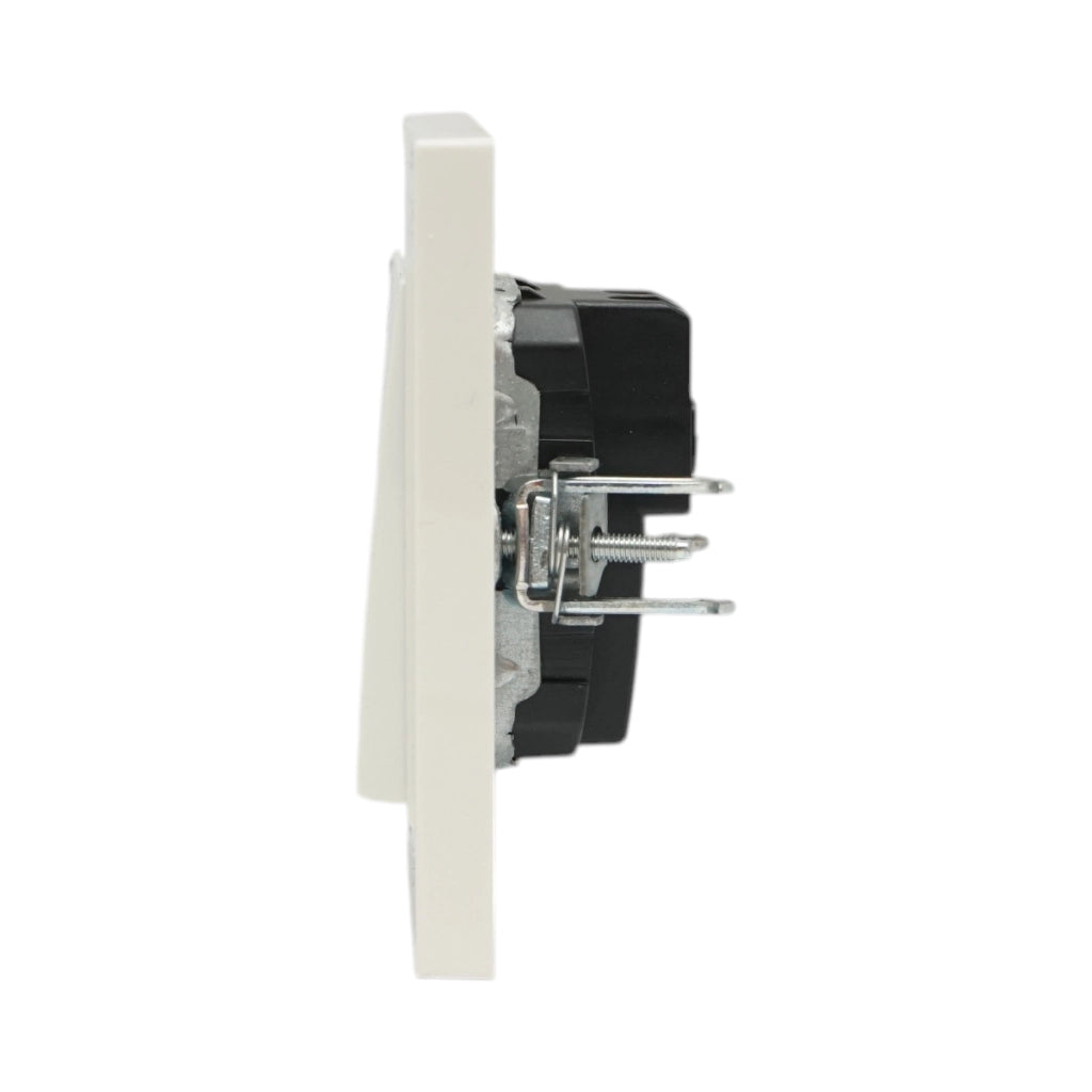Interruttore campanello bianco da incasso 220V, 10AX, ABS 80x80mm