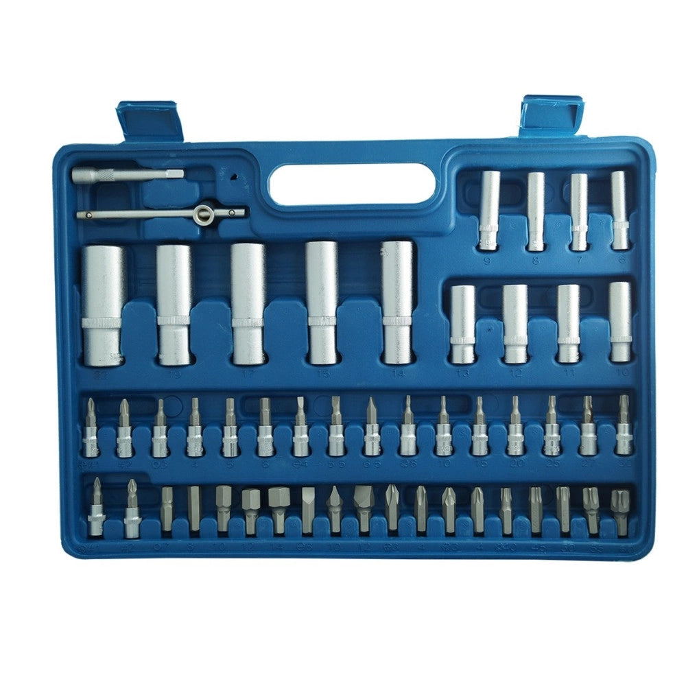Trade Shop - Valigia Set Chiavi A Bussola 108 Pezzi Vanadium Con Cricchetto 108 Pz Vanadium -