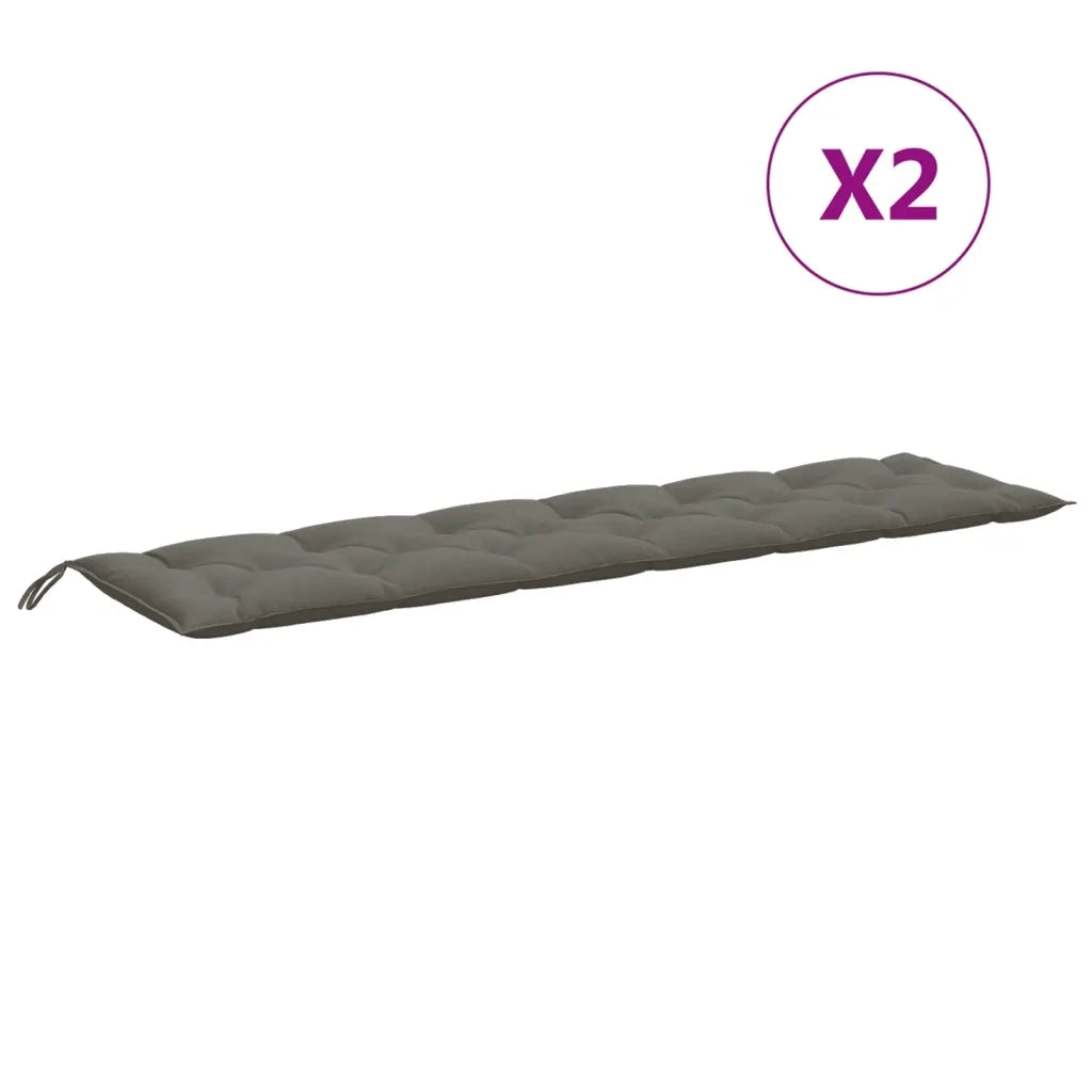 Cuscini Panca Giardino 2pz Grigio Scuro Mélange 200x50x7 cm 4002631
