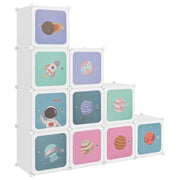 Armadio a Cubi per Bambini con 10 Cubi Bianco PP CFW8808606
