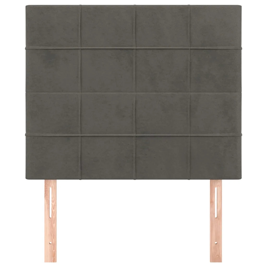 Testiera | Testata Grigio Scuro 80x5x118/128 cm Velluto