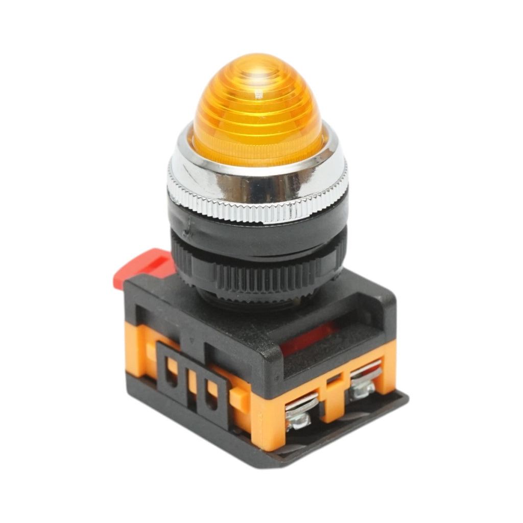 Lampada di segnalazione a LED gialla 220V AC 22mm Breckner Germany