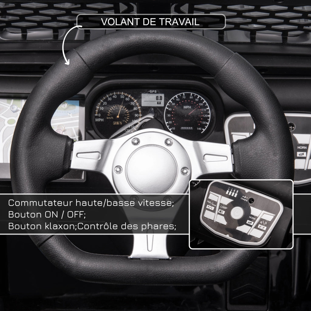 Auto elettrica per bambini 12V con telecomando ¨C Minimal ¨C nero
