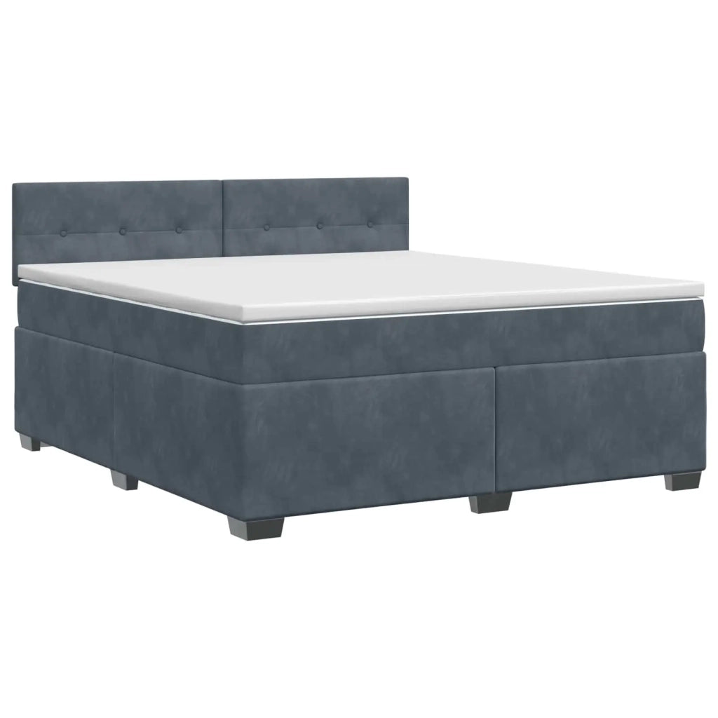 Letto box spring con materasso Grigio Scuro 140 x 200 cm 3450729