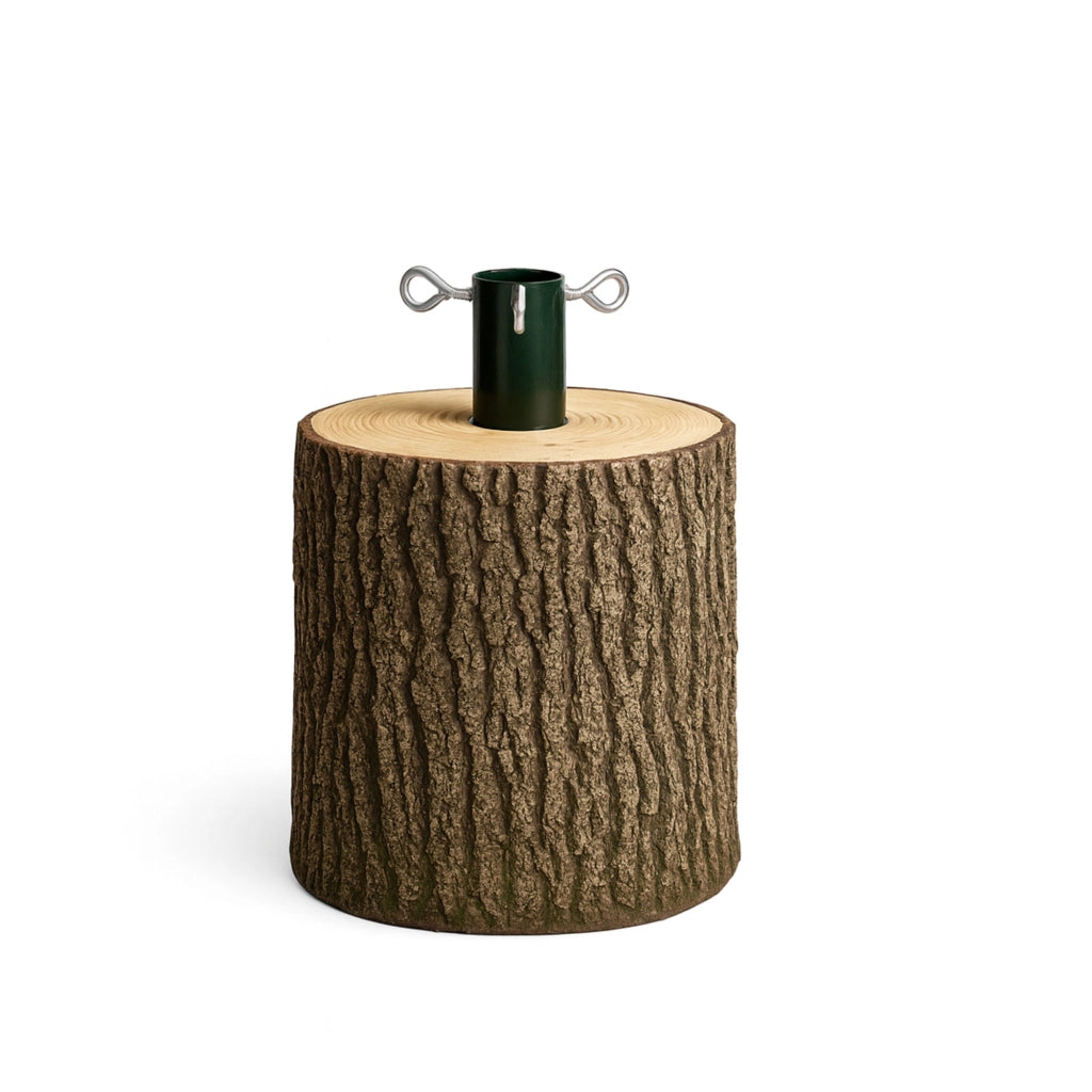 Kawaki S - Base a Tronco per Albero di Natale da 120 a 240 cm H31 cm Effetto Corteccia Realistico