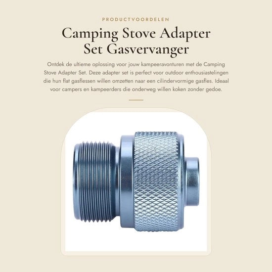 Adattatore per stufa da campeggio - Set di adattamento per stufa a gas - Ideale per uso all'aperto - Sostenibile e leggero - Adatto per campeggiatori - Progettato in alluminio