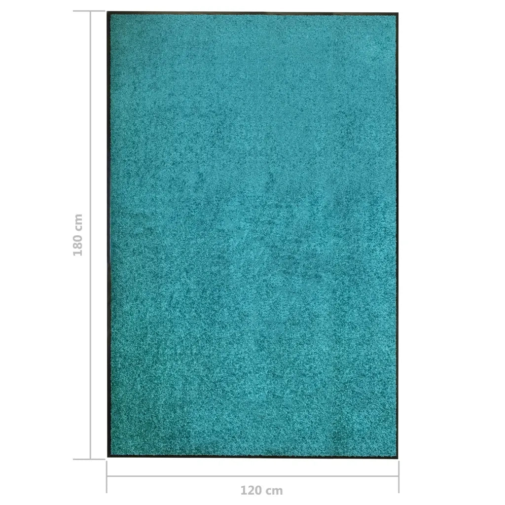 Zerbino | Tappetino Lavabile Ciano 120x180 cm