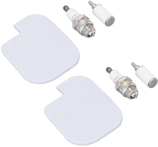 Kit di manutenzione per sega a catena - 2 candele - 2 filtri a aria - 2 filtri carburante - materiale duraturo - per CS360T/CS400T/CS420T