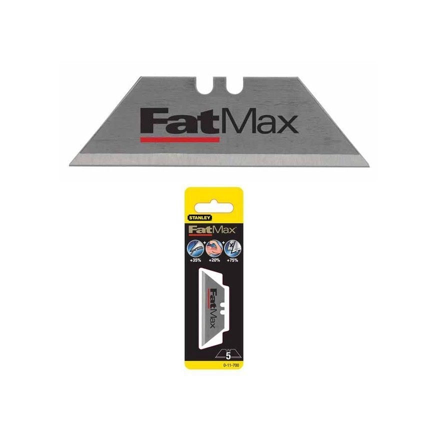 Stanley 4-11-700 FatMax Lame Trapezoidali per Taglierino 50 pz 63x20 mm colore Acciaio