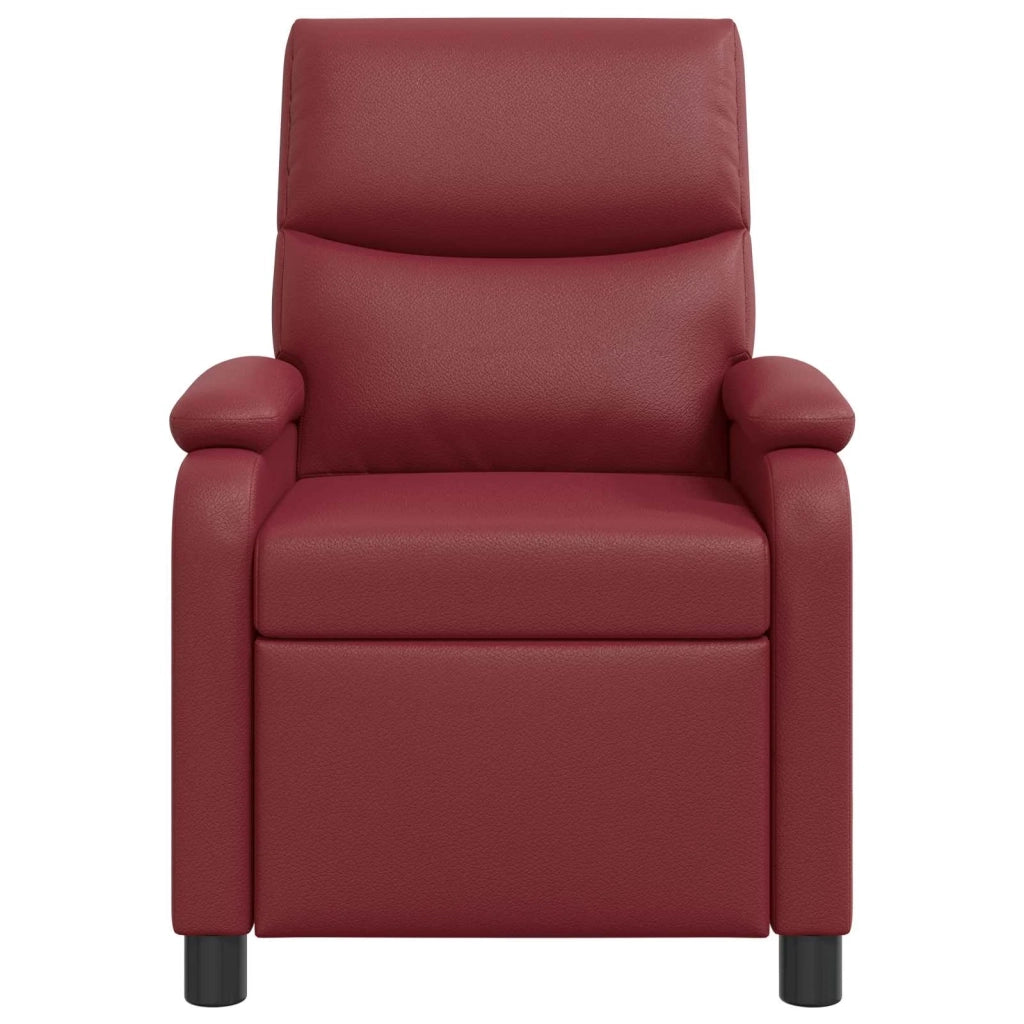 Poltrona Massaggiante Rosso Vino Similpelle 42035005