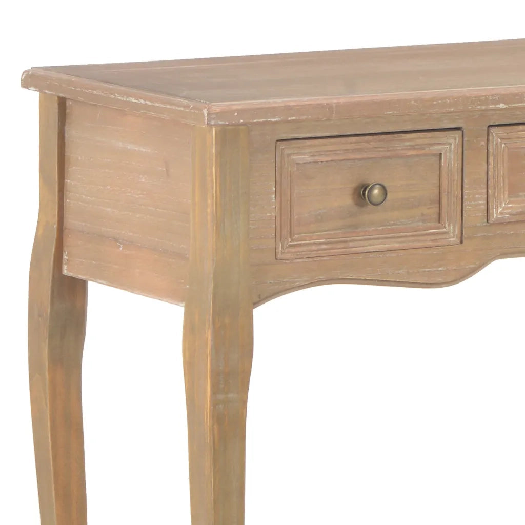 Tavolo Consolle da Trucco con 3 Cassetti Marrone 280047