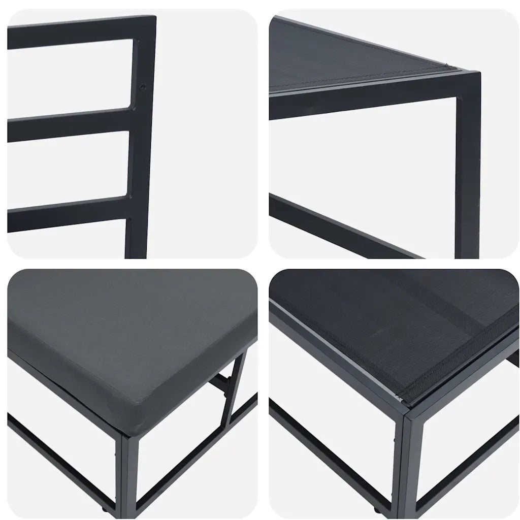 Mobili da Esterno Nero e antracite 70 x 71,5 x 71 cm Metallo 42008021