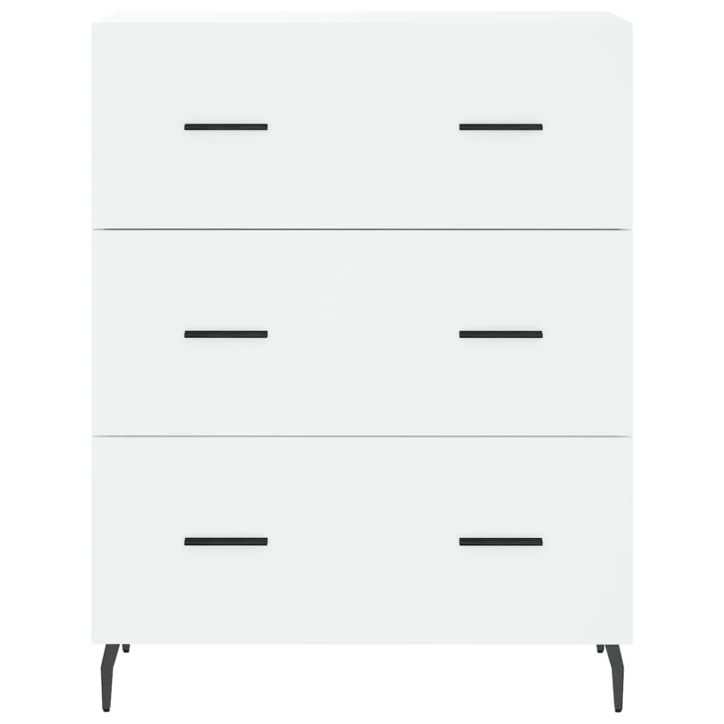 Buffet credenza cassettiera armadio mobile contenitore organizer per cucina soggiorno salotto 69,5 x 34 x 90 cm legno ingegnerizzato bianco 02_0030473