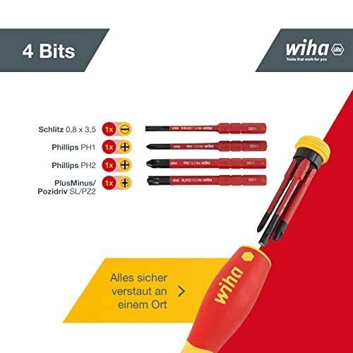 Wiha 45296 cacciavite manuale Cacciavite con punte multiple Cacciavite dritto