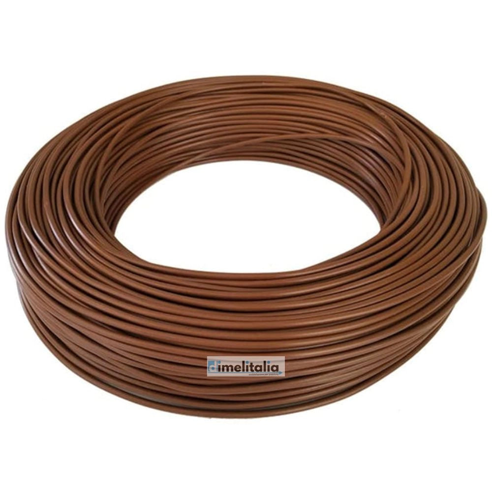 Cavo elettrico cordina unifilare unipolare fs17 rotolo metri 25 *** colore marrone, sezione conduttore 4 mmq, confezi...