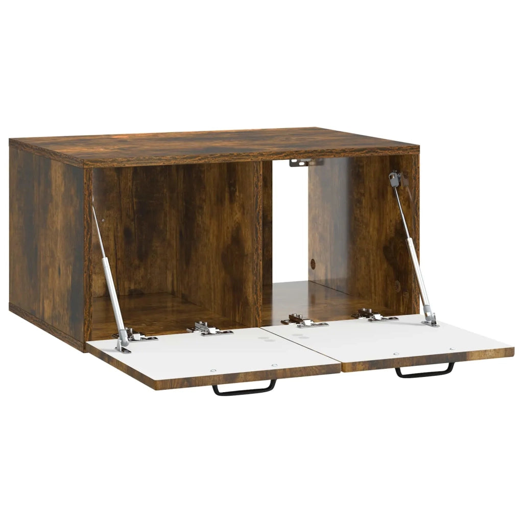 Mobile Porta TV da Muro-Credenza per TV sospesa Rovere Fumo 59,5 x 41 x 30 cm 818339
