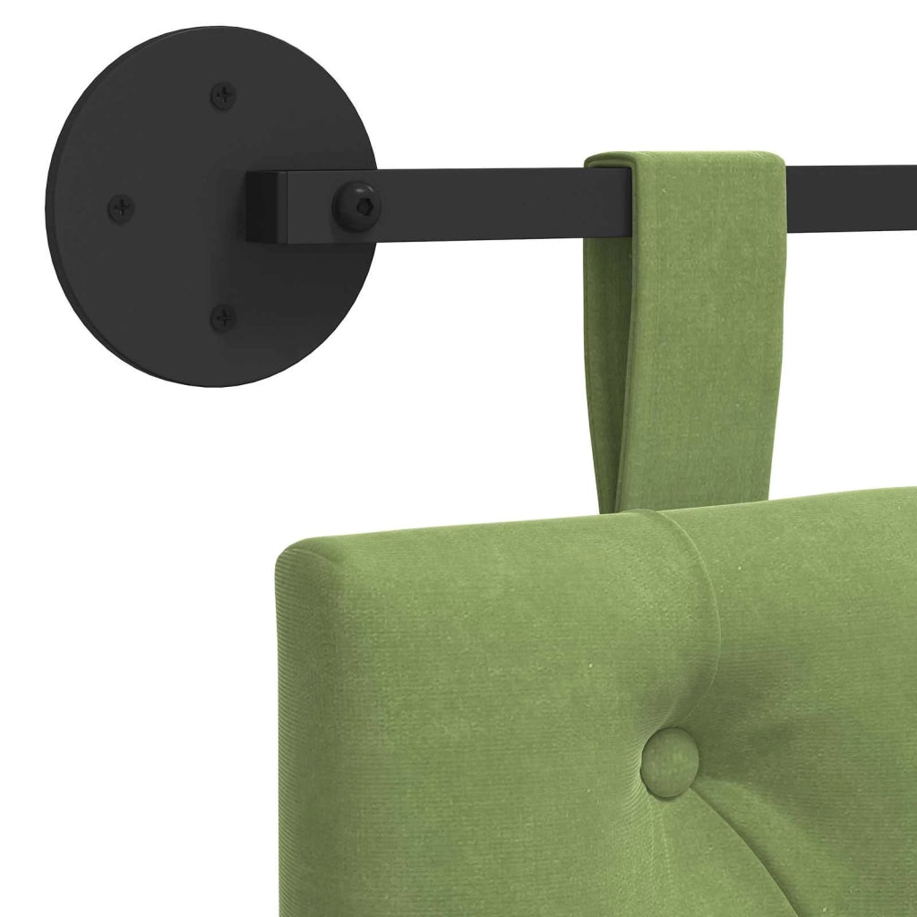 Testiera | Testata sospesa Con luce LED Verde chiaro Velluto