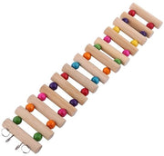 Scala per animali - Ponte di legno colorato - Scale/Swings - Giocattolo per animali - Design flessibile - Per hamster/pappagalli - Giocattolo per animali
