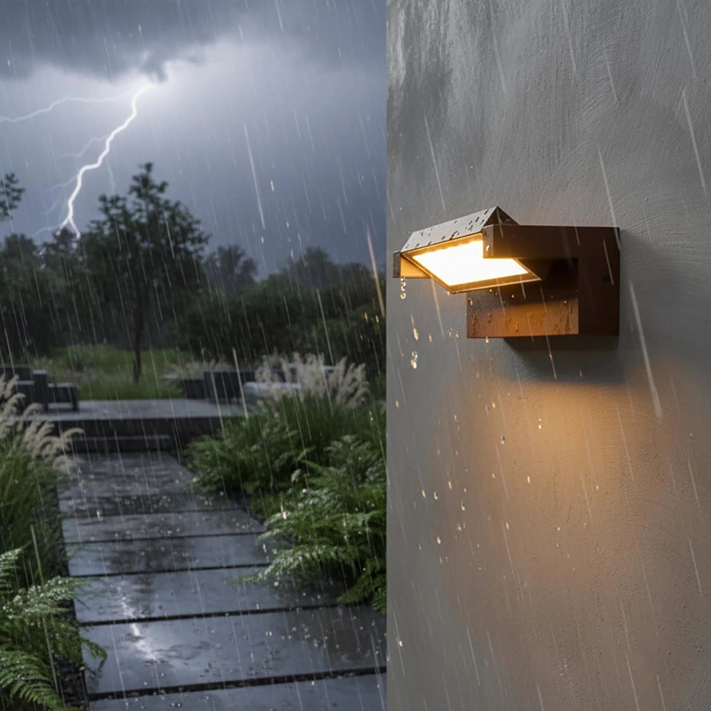 Applique da parete per esterno LED 21W IP65 CCT da 3000K a 6500K orientabile luce muro giardino balcone ingresso COLORE MARRONE