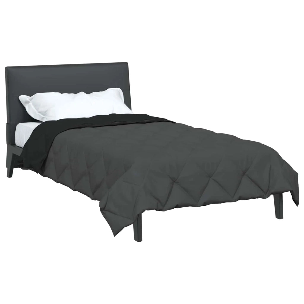 Duvet Estivo Nero e antracite 200 x 140 cm Microfibra 42025477