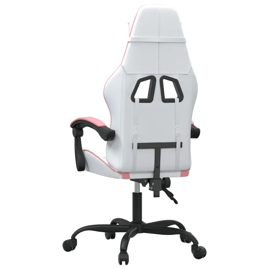 Sedia da Gaming Bianco e Rosa in Similpelle 3143899