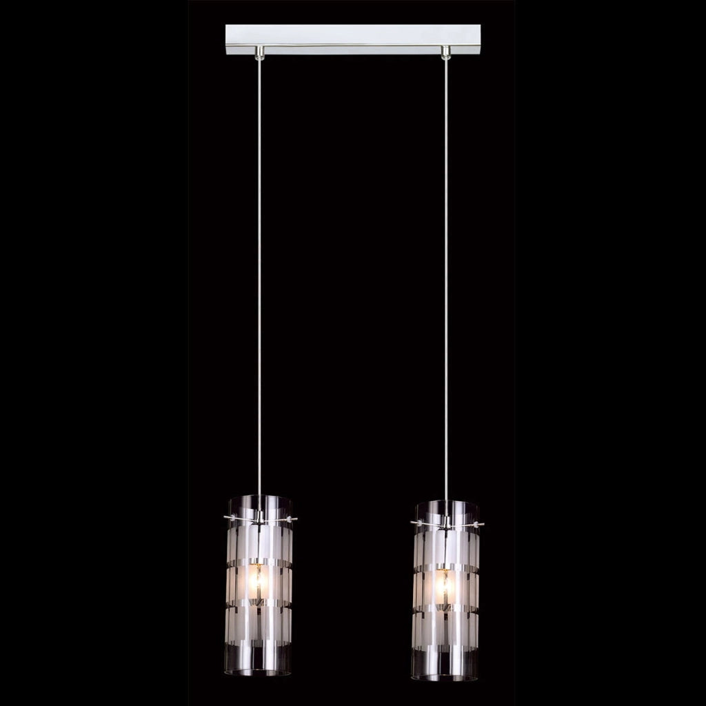 Lampada a sospensione Italux Max 2xE27 cromata 120cm