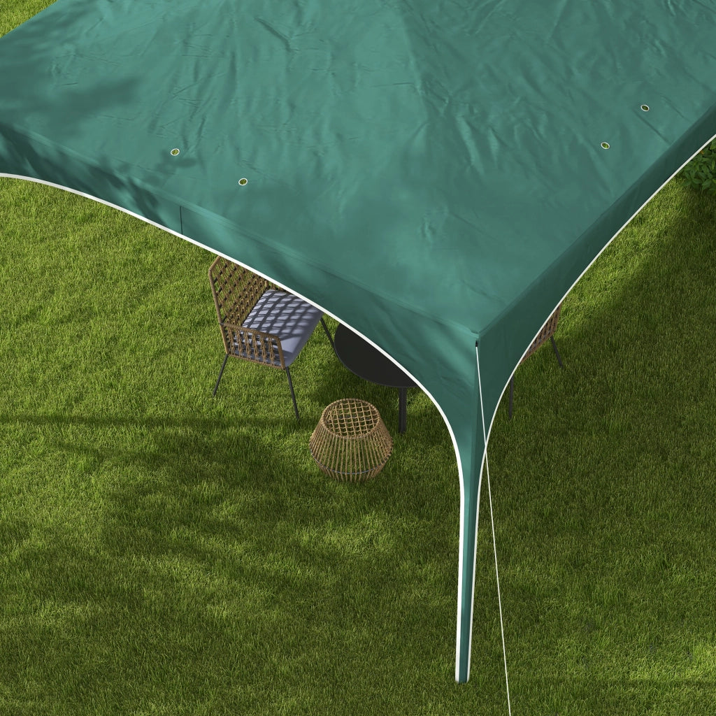 Gazebo da Giardino ¨C Minimal ¨C Verde, Metallo
