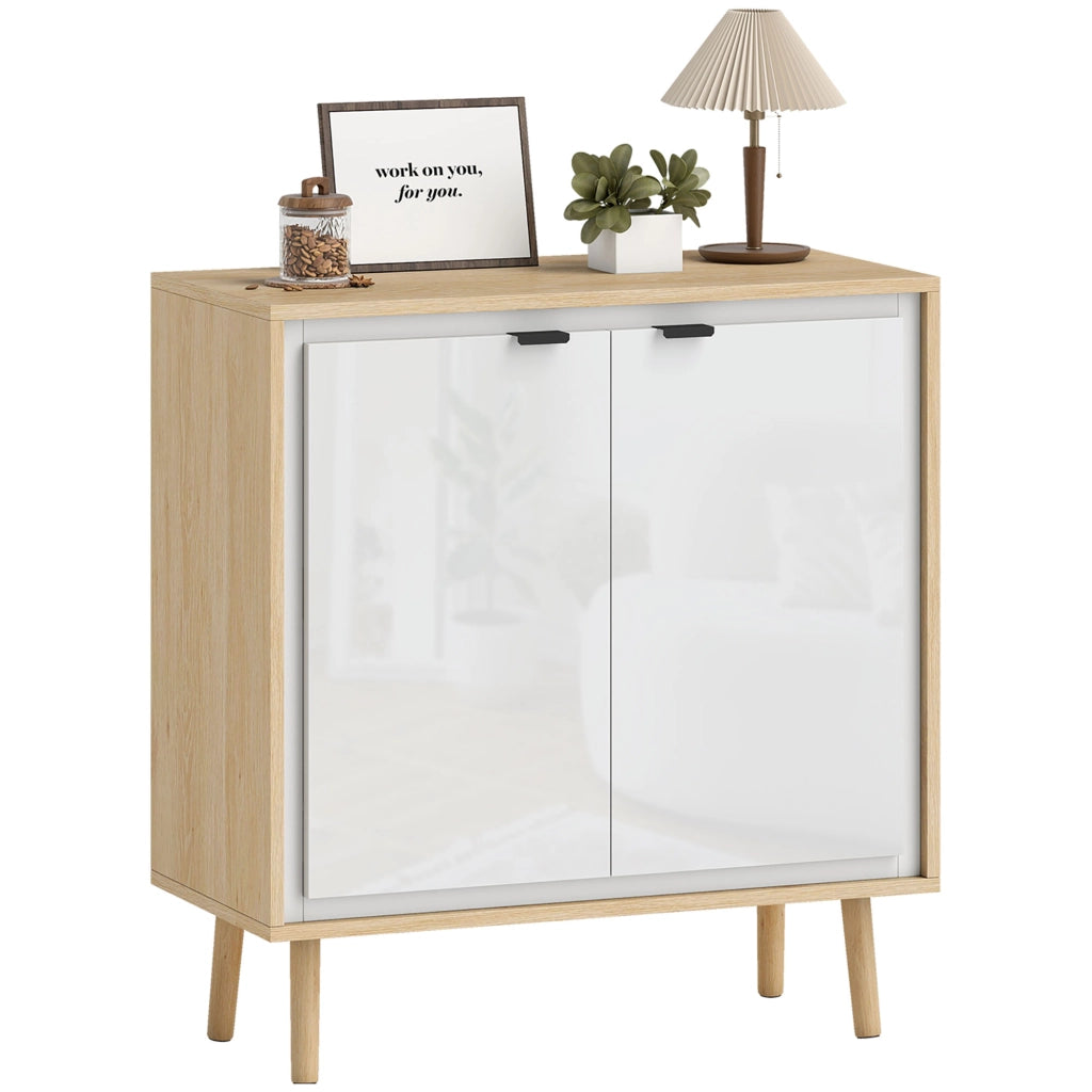 Armadio a muro ¨C zephmum ¨C bianco e rovere 72x35x77