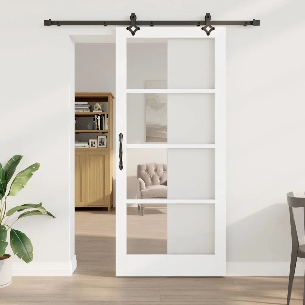 Porta scorrevole ORKDAL Bianco e Nero 93 x 211 cm 3332178
