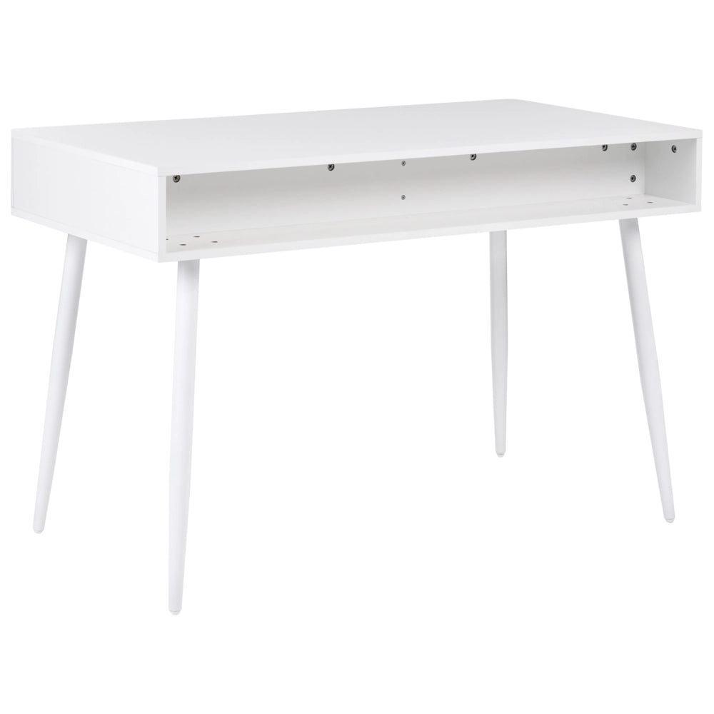Scrivania per l'ufficio domestico con cassetti in truciolato 120 x 60 cm bianca Design minimalista