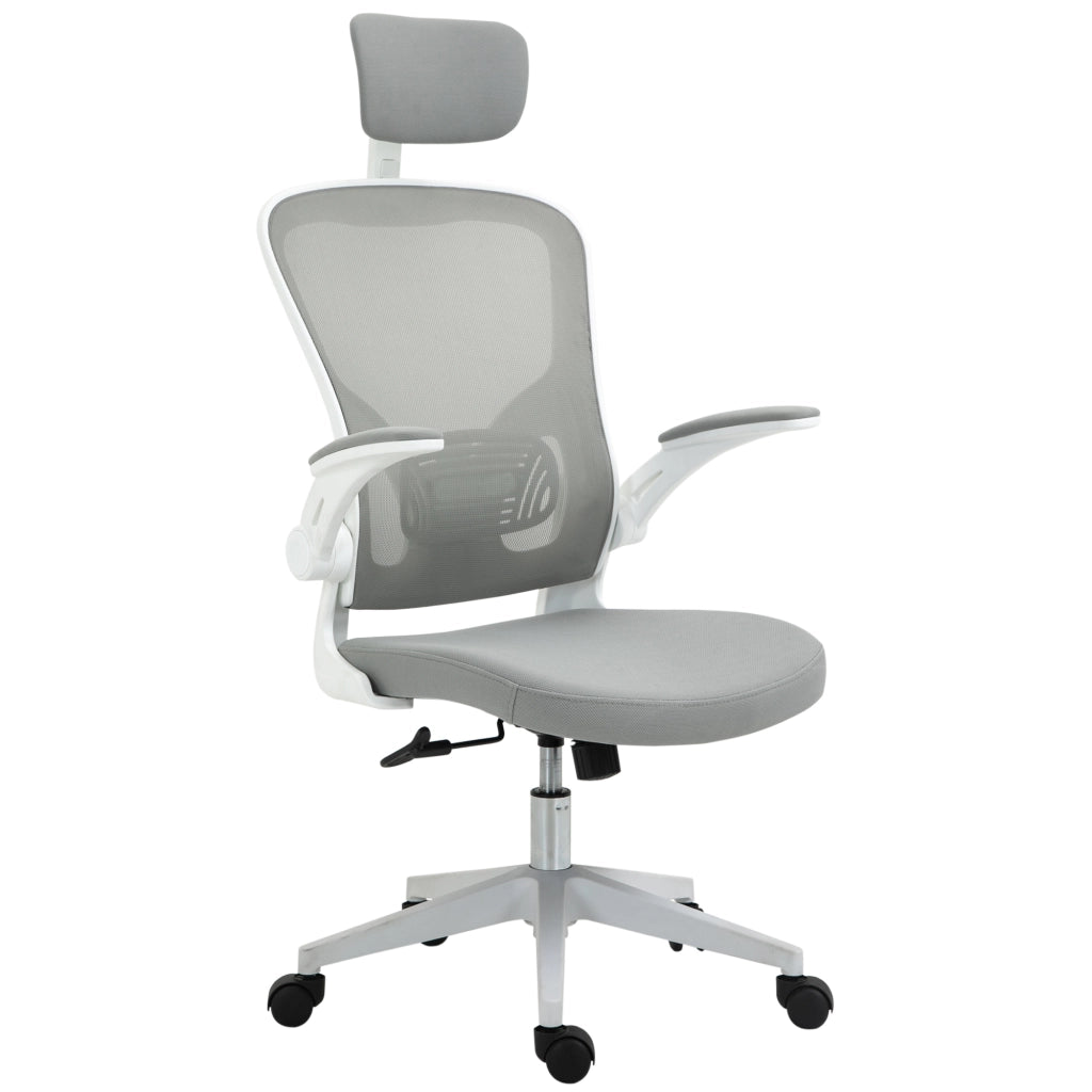 Sedia da ufficio ergonomica ¨C zephmum ¨C grigio 65x64x114-122 cm