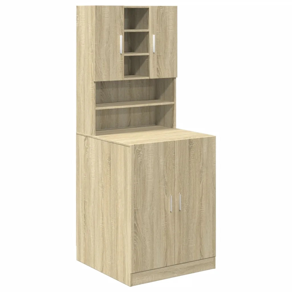 Mobili Lavatrice 2pz Rovere Sonoma in Legno Multistrato 3307666
