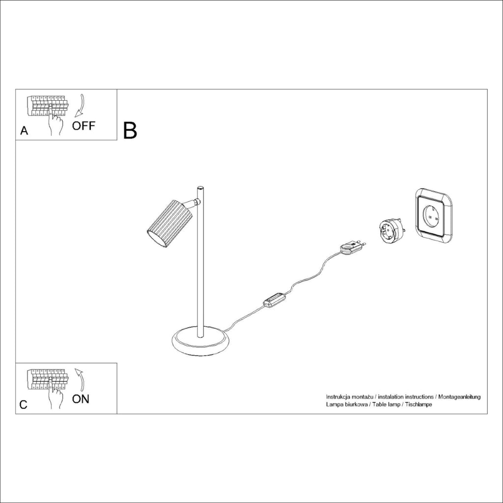 Lampada da scrivania moderna oro snodata GU10 GRAVIO