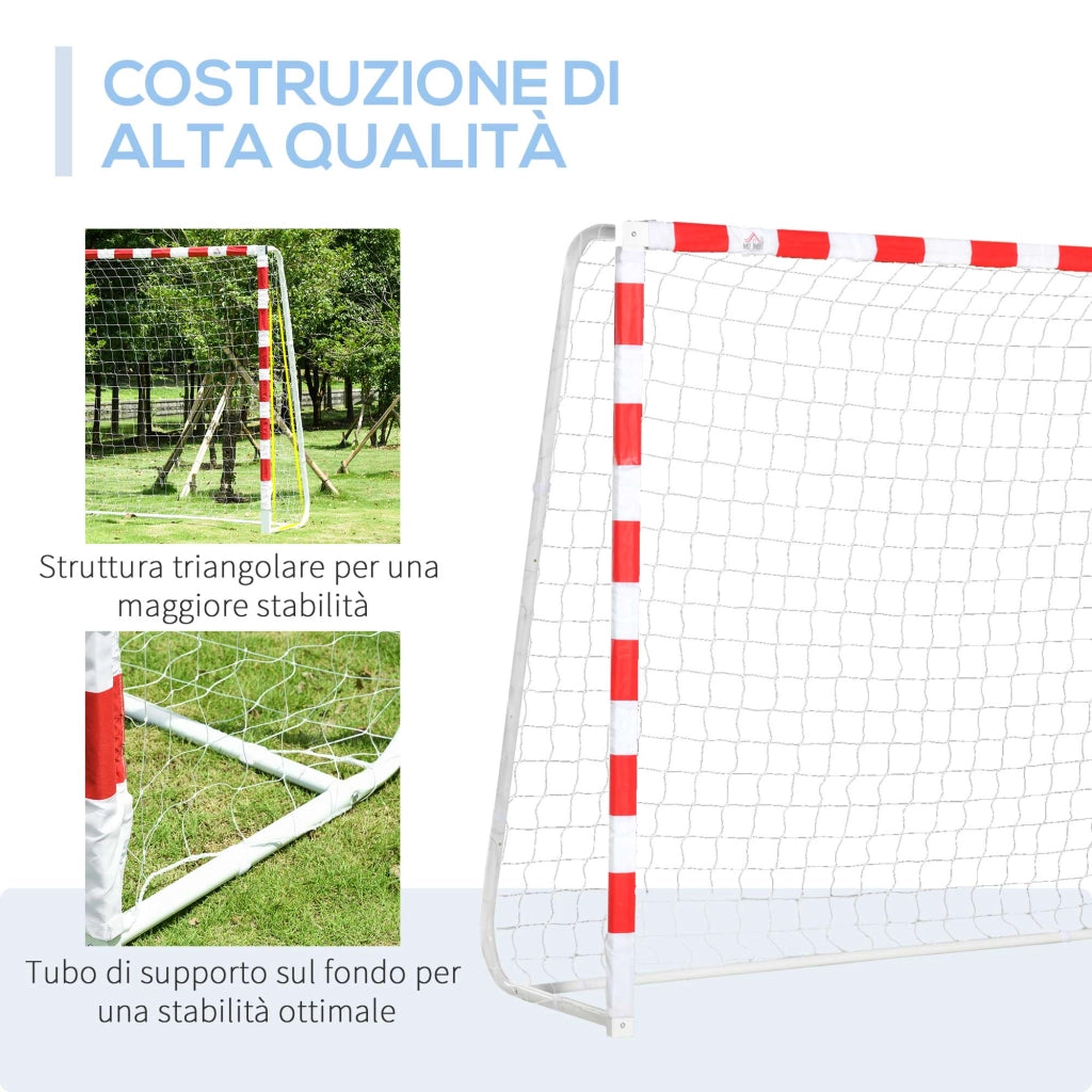Porta da Calcio 302x83x201 cm in Plastica Bianca