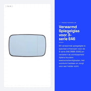 Vetro termico per specchiera per BMW E46 (1998-2005)