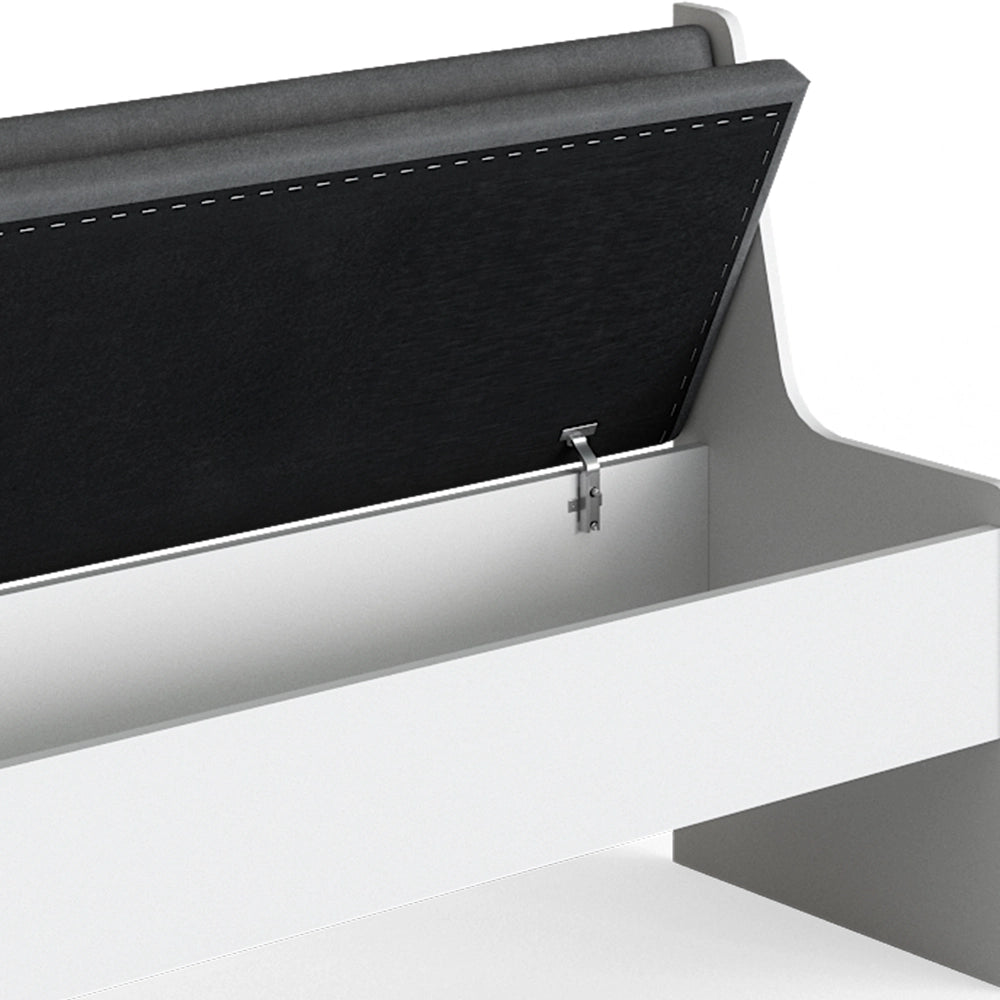 Vicco Panca ad angolo Bianco 41.5 x 166.6 cm