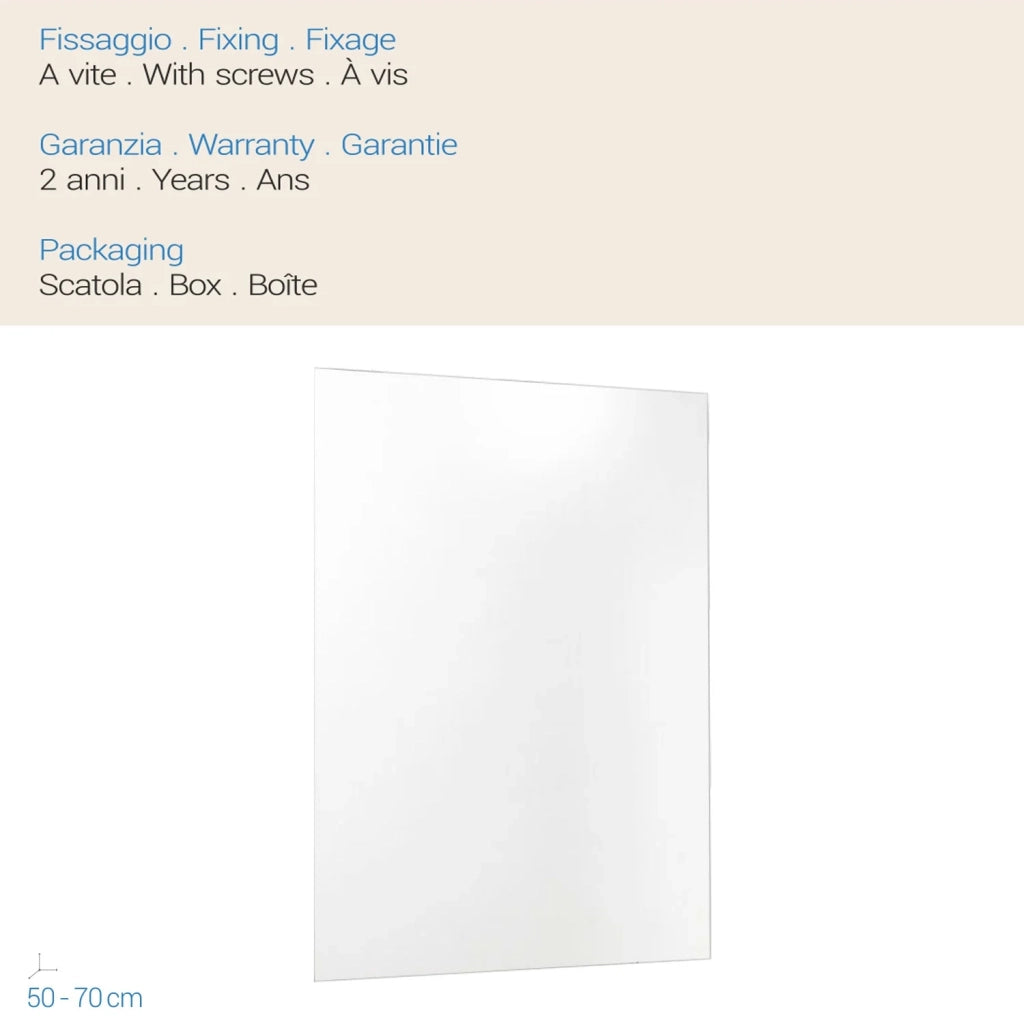 Specchiera Basic 50x70 Cm mod. Narciso