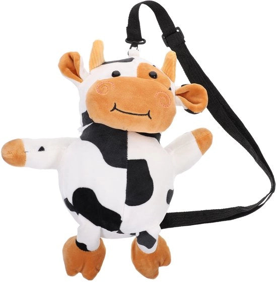 Borsa a schiena per bambini con imbottitura in piuma - Borsa per bambine con design divertente - Borsa in piuma bianca - Ideale per shopping, viaggi e uso quotidiano - Spazio per oggetti personali