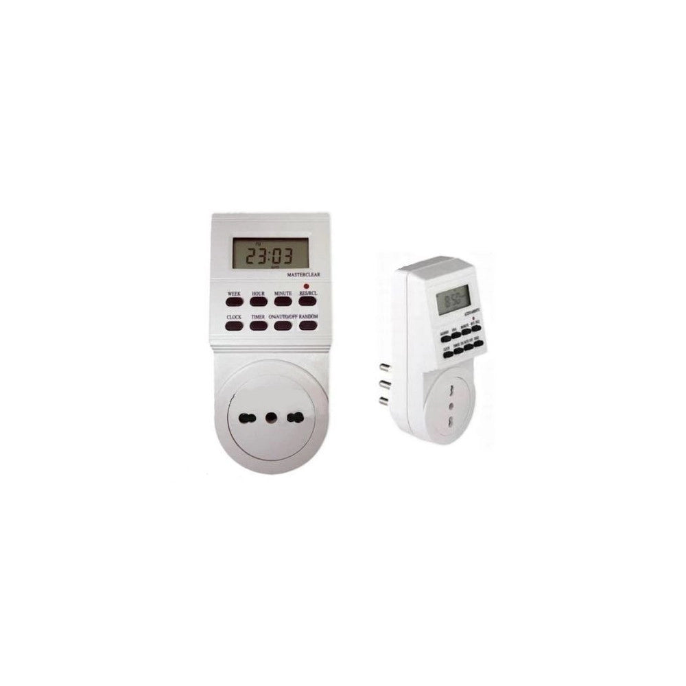 Trade Shop - Presa Elettrica 230 V Temporizzata Con Timer Settimanale E 24 Ore Programmabile -